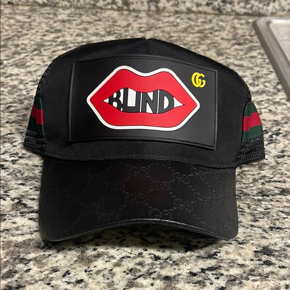 Gucci Black Cap with Red and Green Accents